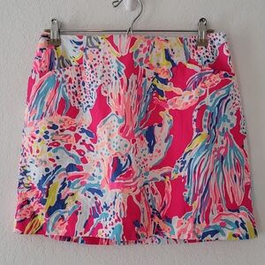 Lilly Pulitzer Marigold Skirt in Dragonfruit Sunken Treasure Print, Size 0